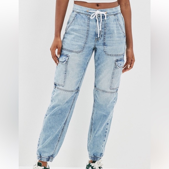 EUC AE American Eagle Cargo Jean Joggers Size 10 Regular - Picture 1 of 6